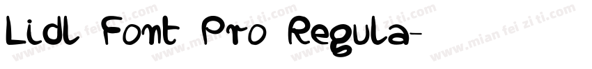 Lidl Font Pro Regula字体转换